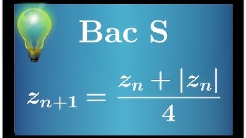 suite de nombres complexe - BAC S Antilles Guyane 2015 - Très important 💡💡💡💡
