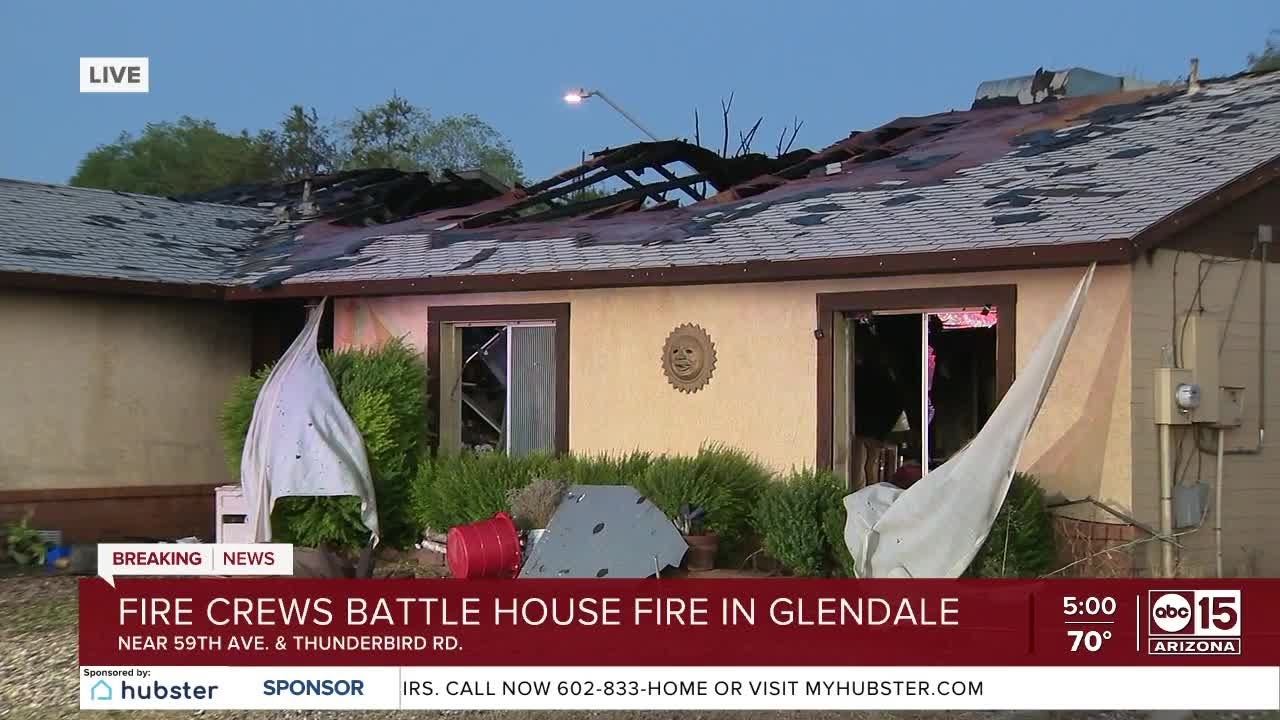 Massive house fire breaks out in Glendale - YouTube