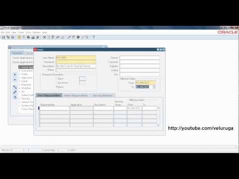 Oracle ERP Application: R12 User Creation