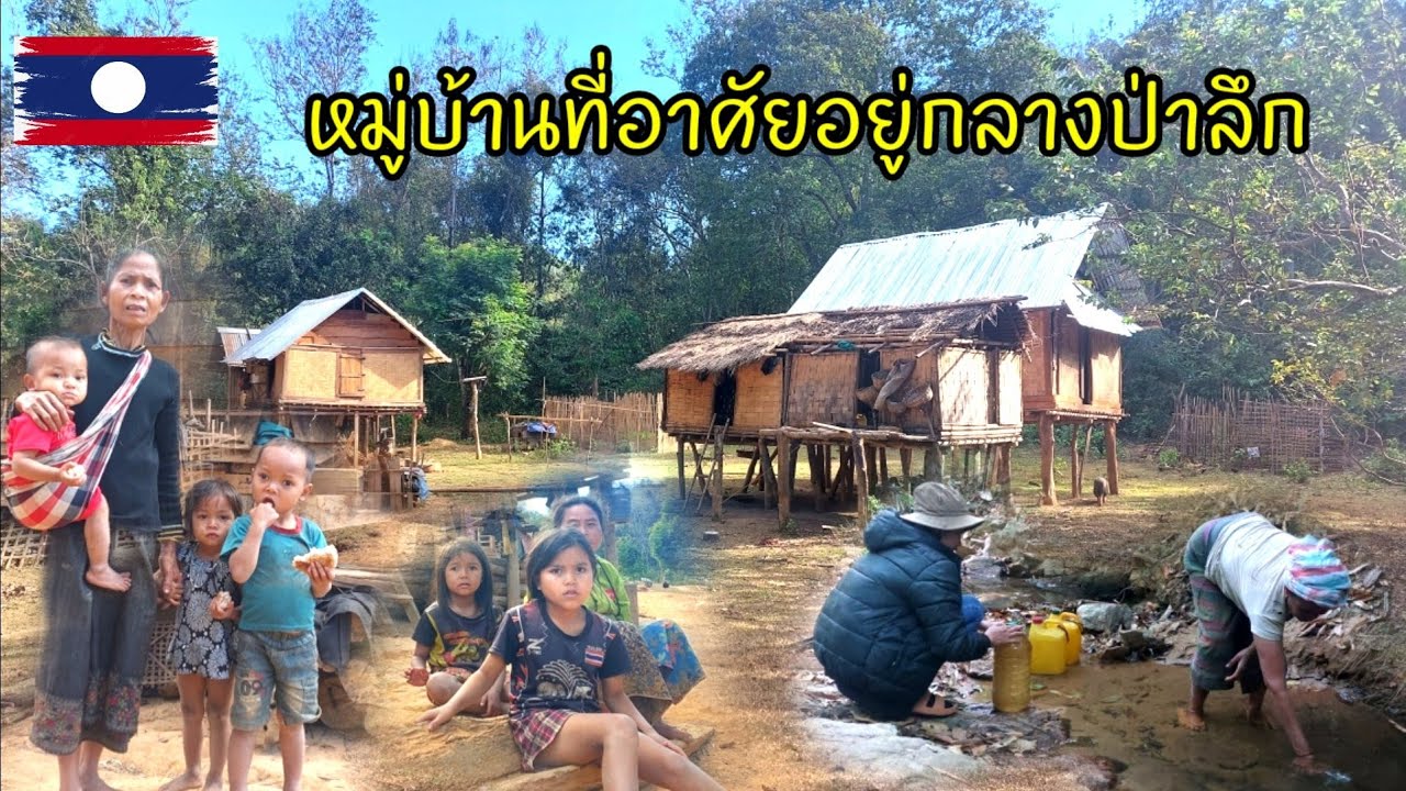 ตามหาหมู่บ้านกลางป่า8หลังคาเรือนที่อาศัยอยู่ตามป่าตามภูเขา |จ่อยชนบทลาว