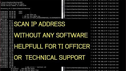 How to scan all ip address in your LAN without any software