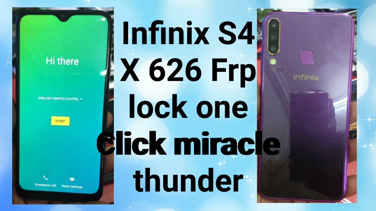 Infinix S4 X626 Frp Lock One Click Miracle thunder - YouTube