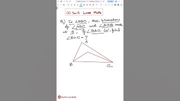 Part 1: One important theorem of triangle , angle BOC=90°+angle A/2 #maths #education #ncert
