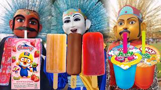 LUCU! ONDEL ONDEL MINUM SUSU CIMORY PORORO, RASANYA SEGER BANGET, ONDEL ONDEL KETAWA