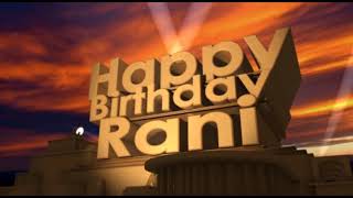 Happy Birthday Rani