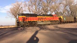 BNSF coal trains from Grand Island to Abbott,NE om November 4,2017
