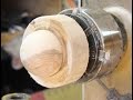 Turning a Sphere on the lathe using a Jam Chuck:  by Sam Angelo