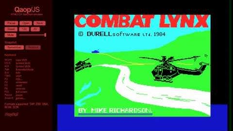 Combat Lynx - ZX Spectrum Sinclair - emulador Qaop JS
