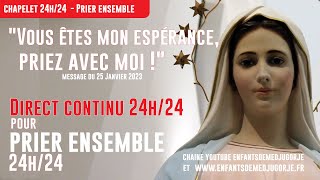 [Chapelet_perpétuel_Live] Prier ensemble à toute heure ! Chapelet en direct 24h/24 Rosaire perpétuel