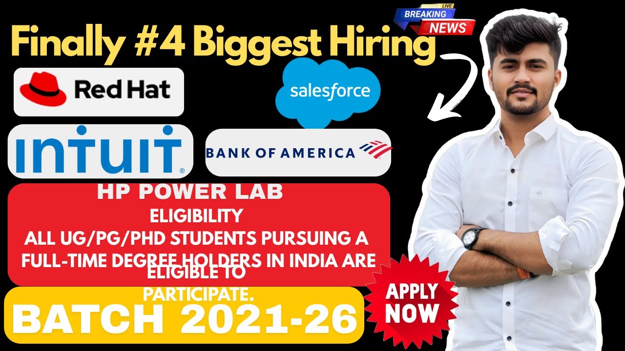 Red Hat, Salesforce, Intuit, Bank of America Hiring 2025 🚀 | HP Power ...