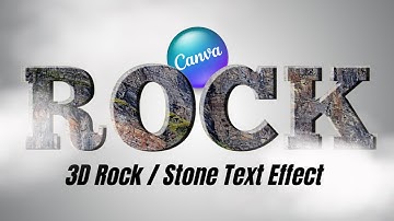 3D stone text typography art | 3D rock text effect - Canva Art Design Tutorial For beginners
