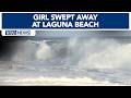 Girl swept off California beach by high surf