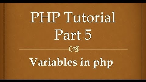 php tutorial for beginners 5 variables in php