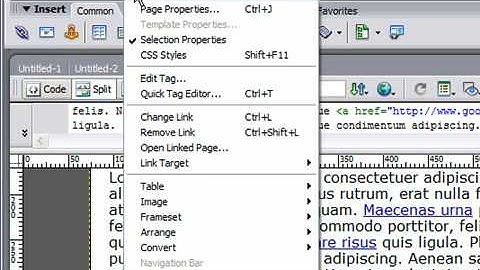 Remove Links in Dreamweaver CS3