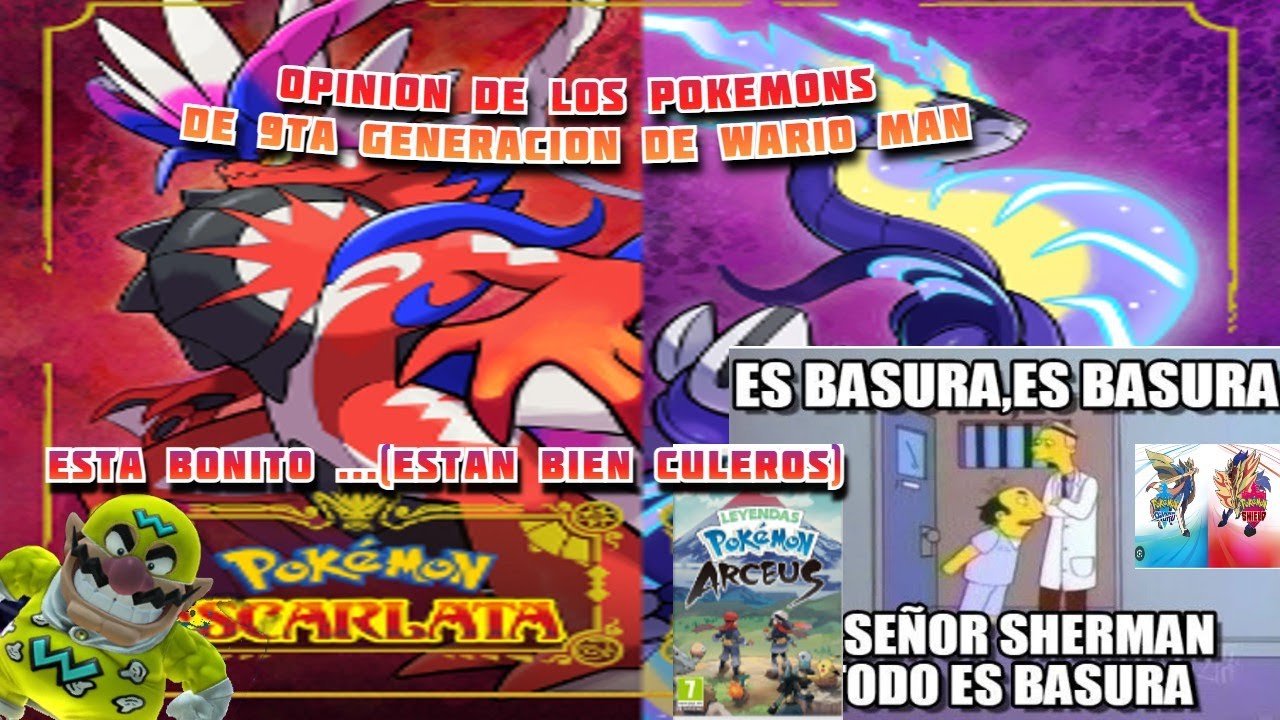 OPINION DE LOS POKEMONS DE LA 9TA GENERACION DE SUPER WARIO MAN RESUBIDO LOST MEDIA¡¡¡¡