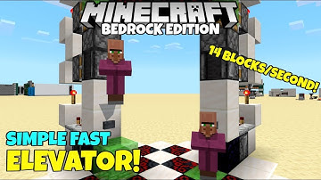 Minecraft Bedrock: Simple And FAST Elevator Tutorial! Best Yet! MCPE Xbox Pc