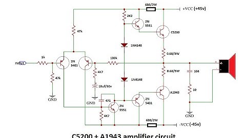 DIY mono amplifier using C5200 + A1943