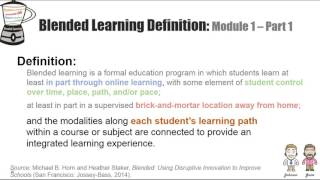 Blended Learning Definition