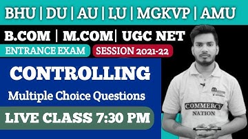 COntrolling MCQ || BHU Bcom, Mcom Entrance 2021 || Join Complete Course