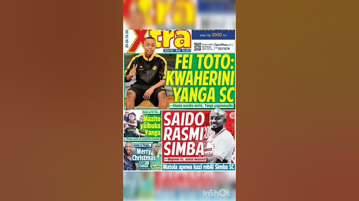 FEI TOTO KWAHERINI YANGA SC