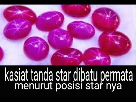 Kasiat gaib star pada batu permata menurut posisinya