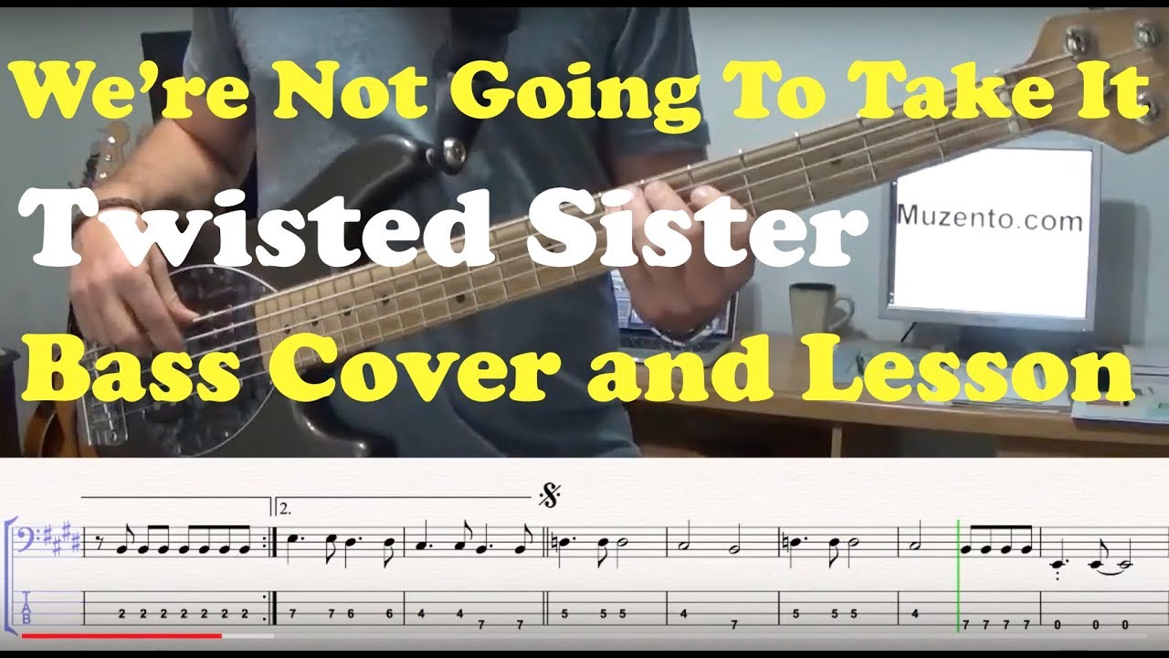 We Re Not Going To Take It Bass Cover And Lesson Youtube
