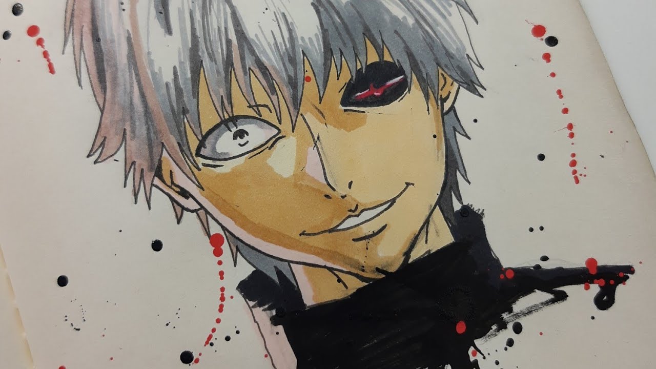 SPEED DRAWING KANEKI KEN TOKYO GHOUL SKETCHBOOK YouTube