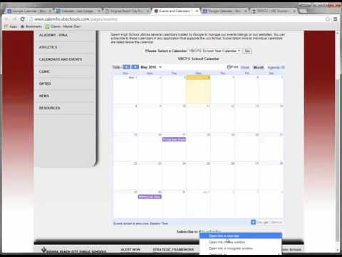 Adding Public Calendars to Outlook and Google