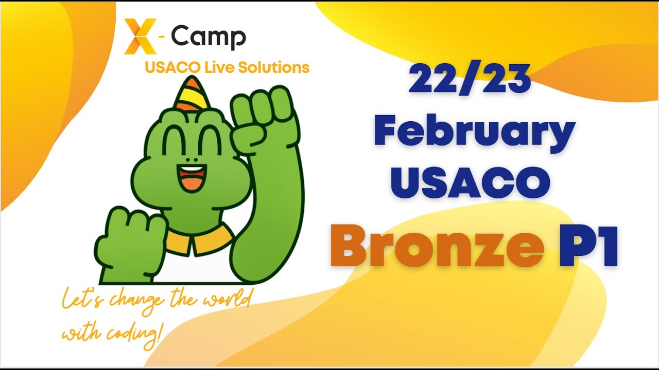 USACO 2023 Feb Bronze Problem 1 Live Solution - YouTube