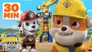 Rubble's Rescue Missions In Builder Cove! w\/ PAW Patrol Marshall, Motor \& Charger | Rubble \& Crew