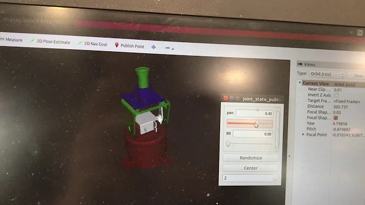 Pan-til camera model on ROS
