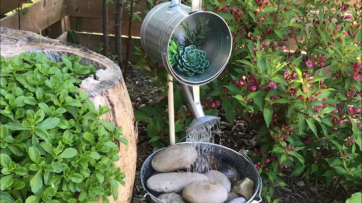 Easy diy water feature/ Galvanized bucket project ￼