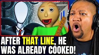 Slenderman vs Baldi's Basics - Rap Battle! | Reaction!