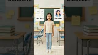 Discrete vs Discreet 🤔Similar spelling, different meanings!