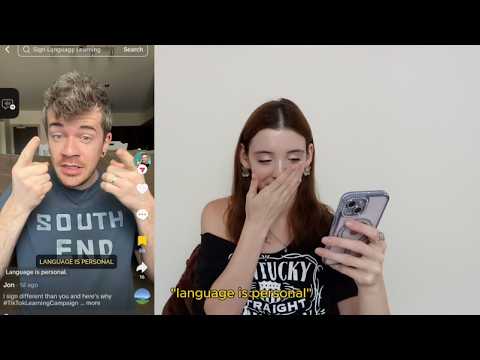 reacting to sign language tutorials on TikTok