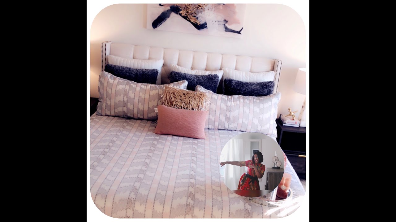 Pink, Gray and Gold Master Bedroom Ideas. YouTube