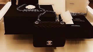 MY CHANEL SQUARE MINI FLAP in LAMBSKIN LEATHER with GOLD HARDWARE | UNBOXING