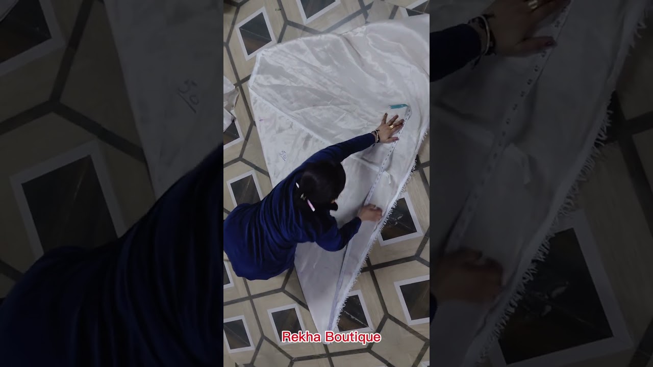 Full Gere mai umbrella frock ki cutting very easy way 👌 #viralvídeo #milanlike #suitstyle #newdesign