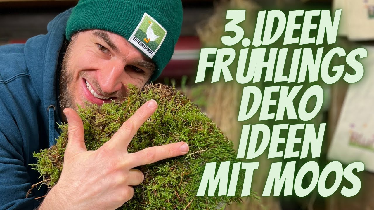 Deko Trend 2024 - Frühlings Deko Ideen mit Moos selber machen - Deko Idee für vor das Haus