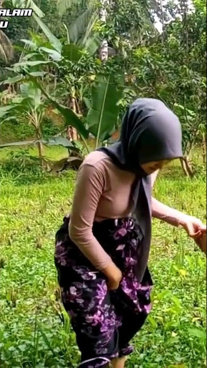 Aktivitas gadis desa di sawah nyari genjer #short #shorts