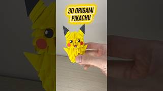 ⚡ 3D Origami Pikachu| Easy Pokémon Paper Craft #3DOrigami #Pikachu #Pokemon #PaperCraft #diycrafts