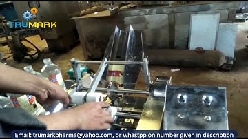 Semi auto wet glue labeling for round bottles