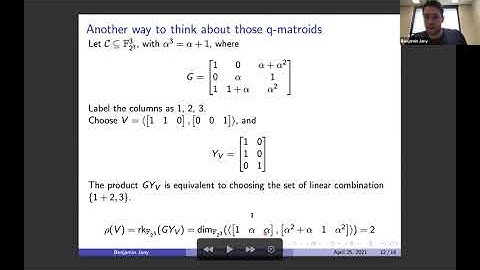 Benjamin Jany - q-Matroids and Rank Metric Codes