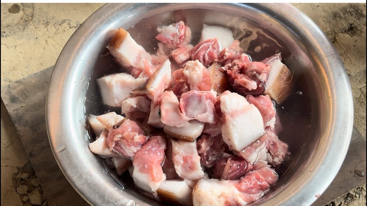 Village Style Cooking Pork with Mustard Greens Curry || Organic Video || Village Life in Nepal