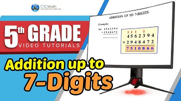 5th Grade Math Tutorials: Addition up to 7-Digits