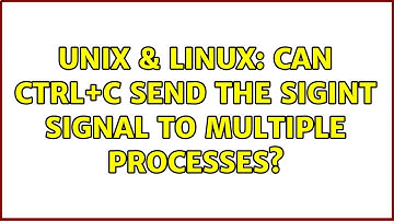 Unix & Linux: Can Ctrl+C send the SIGINT signal to multiple processes? (3 Solutions!!)