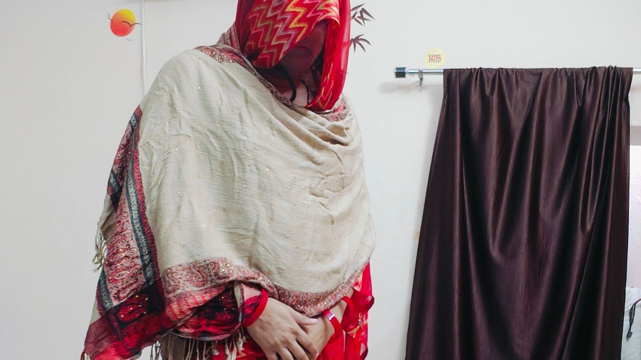 Dressing in chilling weather in winters.male to female crossdresser with face.live video.