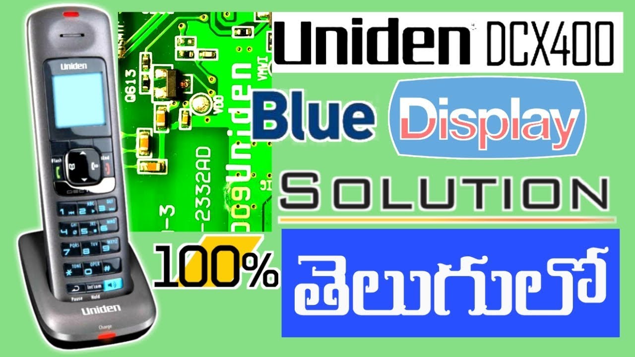 Uniden DCX400 cordless telephone display solution | in telugu | by syam | new mobiletricks |