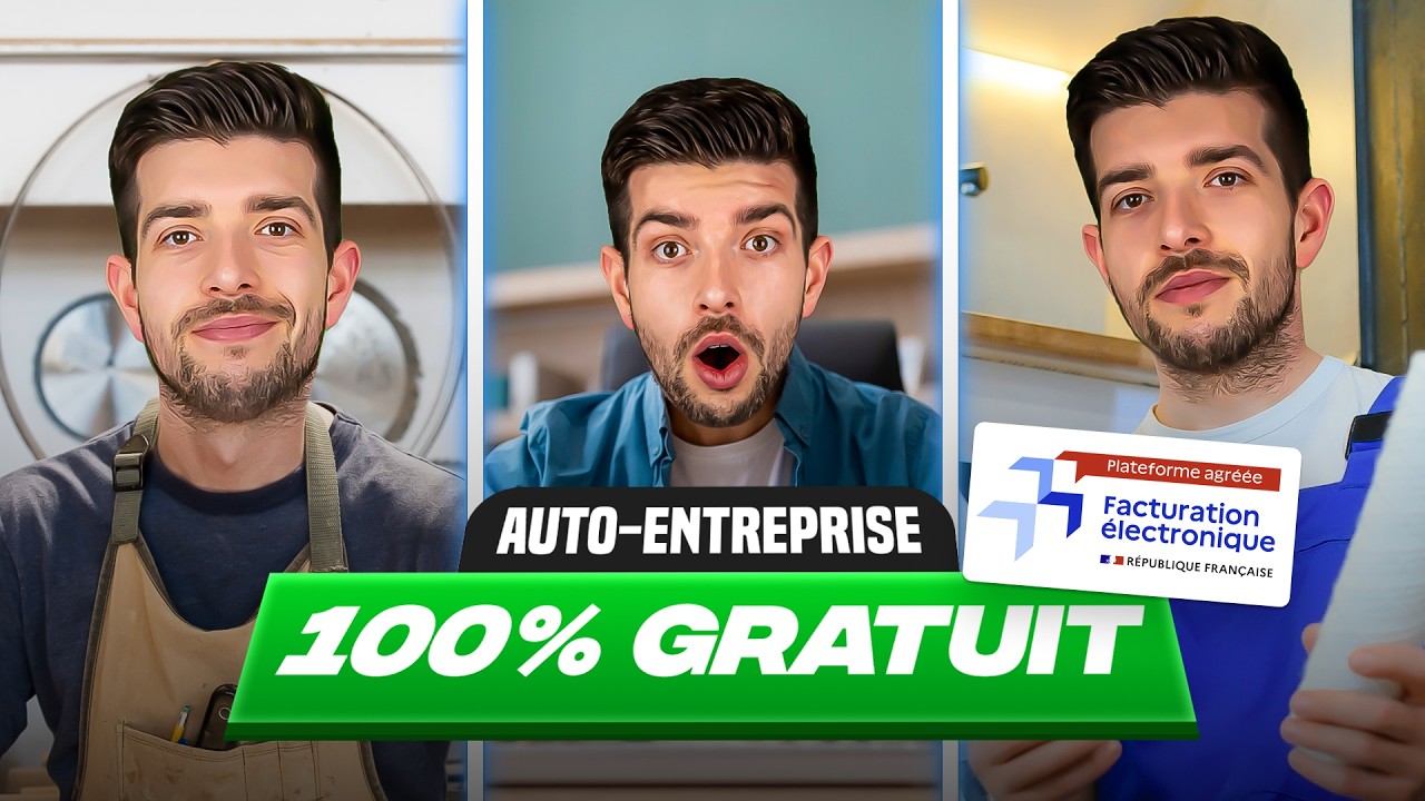 Miniature de la vidéo : [TUTO] Comment créer son auto-entreprise en 2025 (100% gratuit sur le site officiel de l'état)