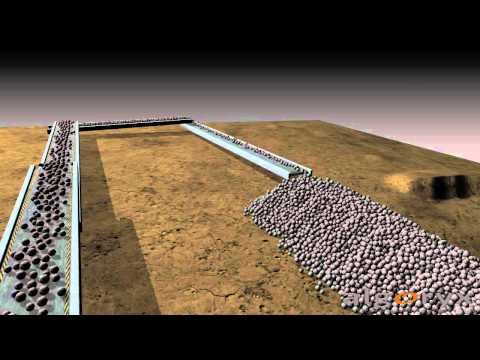 Rocks and conveyor